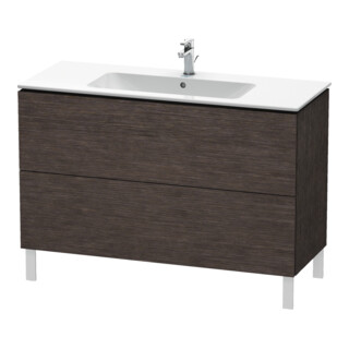 Duravit Meuble sous lavabo L-Cube 122x48,1 cm, chêne foncé, 2 tiroirs, vertical