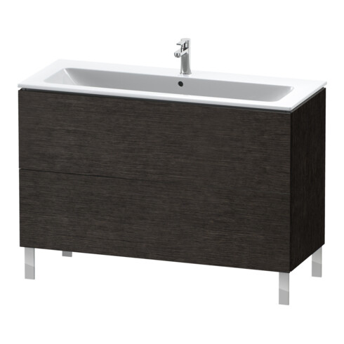 Duravit Meuble sous lavabo L-Cube 122x48,1 cm, chêne foncé, 2 tiroirs, vertical