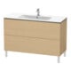 Duravit Meuble sous lavabo L-Cube 122x48,1 cm, chêne naturel, 2 tiroirs, sur pied-1