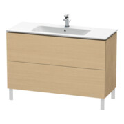 Duravit Meuble sous lavabo L-Cube 122x48,1 cm, chêne naturel, 2 tiroirs, sur pied
