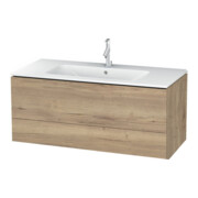 Duravit Meuble sous-lavabo L-Cube 122x48,1 cm, chêne œuf, 2 tiroirs, suspendu