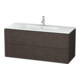 Duravit Meuble sous lavabo L-Cube 122x48,1 cm, E chêne foncé, 2 tiroirs, suspendu-1