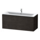 Duravit Meuble sous lavabo L-Cube 122x48,1 cm, E chêne foncé, 2 tiroirs, suspendu-2