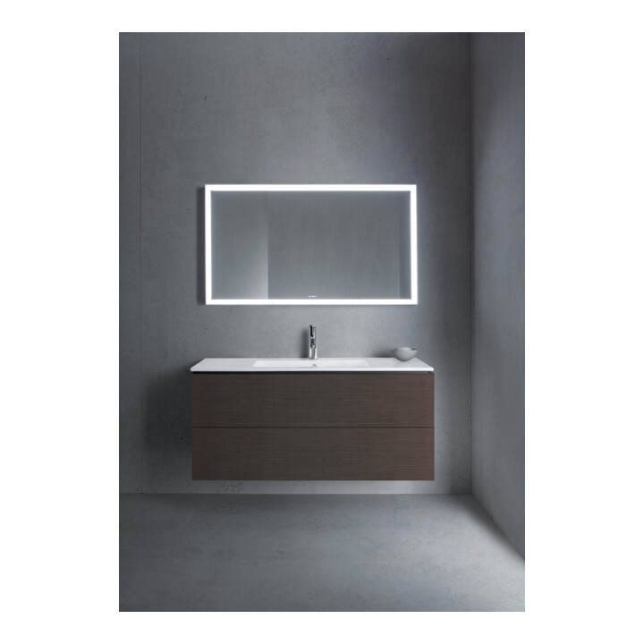Duravit Meuble sous lavabo L-Cube 122x48,1 cm, E chêne foncé, 2 tiroirs, suspendu