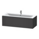 Duravit Meuble sous lavabo L-Cube 122x48,1 cm, graphite mat, 1 tiroir, suspendu