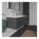 Duravit Meuble sous lavabo L-Cube 122x48,1 cm, graphite mat, 1 tiroir, suspendu