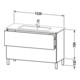 Duravit Meuble sous-lavabo L-Cube 122x48,1 cm, graphite mat, 2 tiroirs, debout