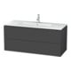 Duravit Meuble sous lavabo L-Cube 122x48,1 cm, graphite mat, 2 tiroirs, suspendu-1