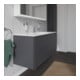 Duravit Meuble sous lavabo L-Cube 122x48,1 cm, graphite mat, 2 tiroirs, suspendu