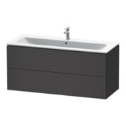 Duravit Meuble sous lavabo L-Cube 122x48,1 cm, graphite mat, 2 tiroirs, suspendu-4
