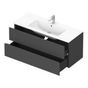Duravit Meuble sous lavabo L-Cube 122x48,1 cm, graphite mat, 2 tiroirs, suspendu-5