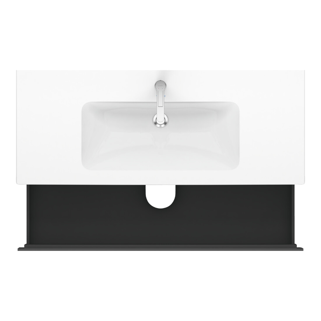 Duravit Meuble sous lavabo L-Cube 122x48,1 cm, graphite mat, 2 tiroirs, suspendu