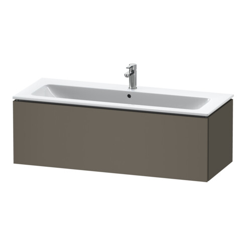 Duravit Meuble sous lavabo L-Cube 122x48,1 cm, gris mat, 1 tiroir, suspendu