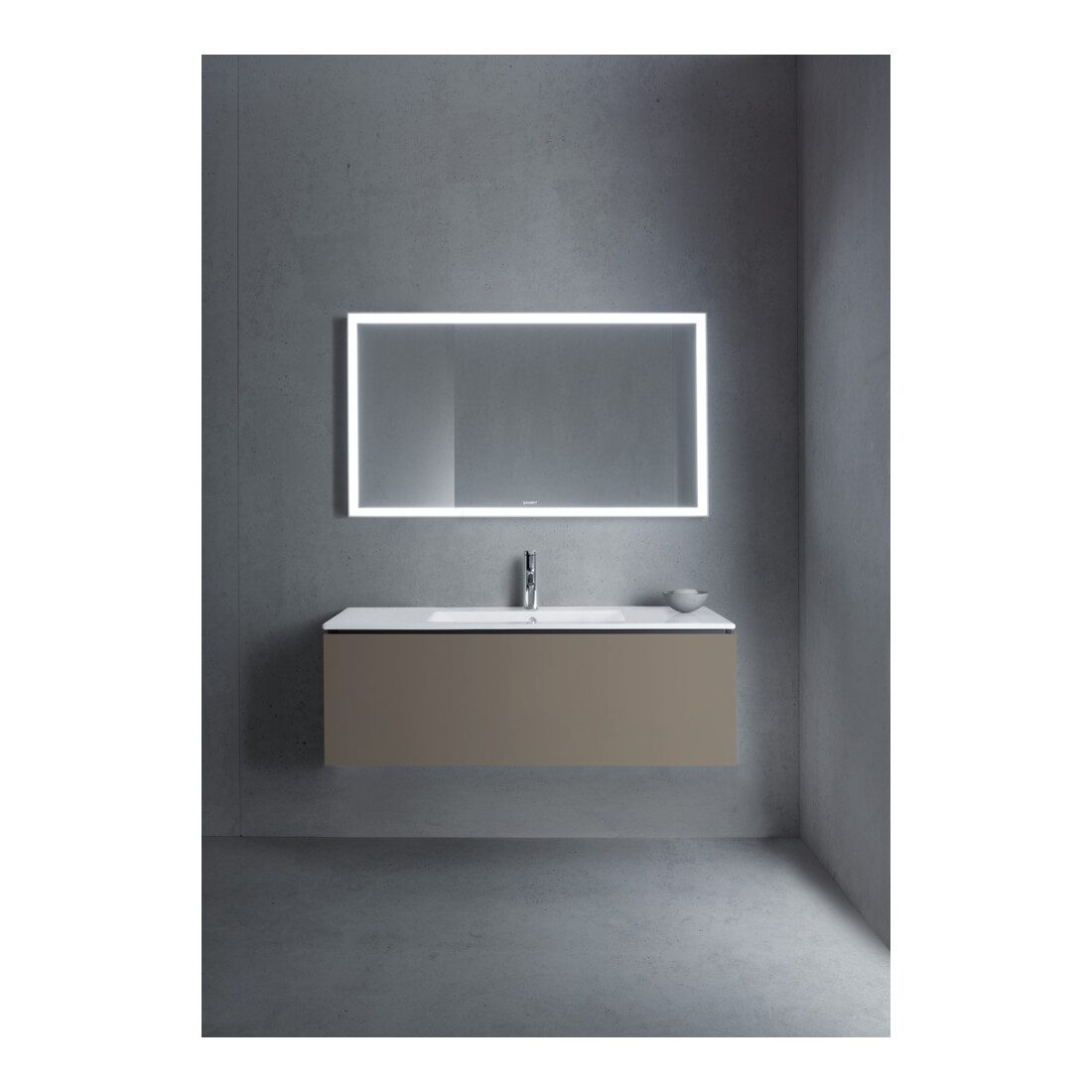 Duravit Meuble sous lavabo L-Cube 122x48,1 cm, gris mat, 1 tiroir, suspendu