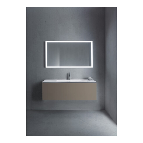 Duravit Meuble sous lavabo L-Cube 122x48,1 cm, gris mat, 1 tiroir, suspendu