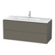 Duravit Meuble sous lavabo L-Cube 122x48,1 cm, gris mat, 2 tiroirs, suspendu-1