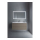 Duravit Meuble sous lavabo L-Cube 122x48,1 cm, gris mat, 2 tiroirs, suspendu