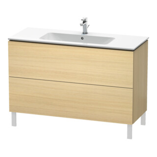 Duravit Meuble sous lavabo L-Cube 122x48,1 cm, méd. chêne, 2 tiroirs, sur pied