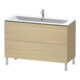 Duravit Meuble sous lavabo L-Cube 122x48,1 cm, méd. chêne, 2 tiroirs, sur pied