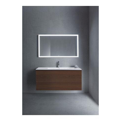 Duravit Meuble sous lavabo L-Cube 122x48,1 cm, noyer, 2 tiroirs, suspendu