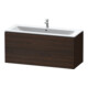 Duravit Meuble sous lavabo L-Cube 122x48,1 cm, noyer, 2 tiroirs, suspendu