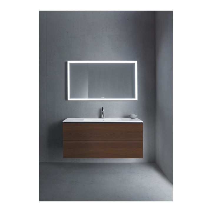 Duravit Meuble sous lavabo L-Cube 122x48,1 cm, noyer, 2 tiroirs, suspendu