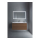Duravit Meuble sous-lavabo L-Cube 122x48,1 cm, noyer foncé, 2 tiroirs, suspendu