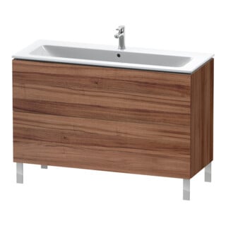 Duravit Meuble sous lavabo L-Cube 122x48,1 cm, noyer naturel, 2 tiroirs, sur pied