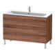 Duravit Meuble sous lavabo L-Cube 122x48,1 cm, noyer naturel, 2 tiroirs, sur pied-1
