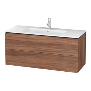 Duravit Meuble sous-lavabo L-Cube 122x48,1 cm, noyer naturel, 2 tiroirs, suspendu