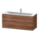 Duravit Meuble sous-lavabo L-Cube 122x48,1 cm, noyer naturel, 2 tiroirs, suspendu