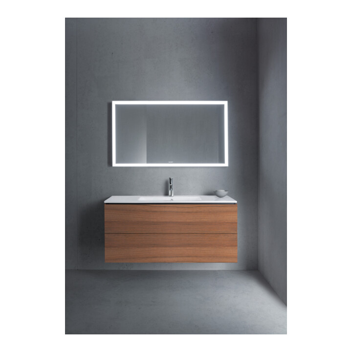 Duravit Meuble sous-lavabo L-Cube 122x48,1 cm, noyer naturel, 2 tiroirs, suspendu