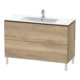 Duravit Meuble sous lavabo L-Cube 122x48,1 cm, œuf marbré, 2 tiroirs, debout-1