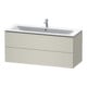 Duravit Meuble sous-lavabo L-Cube 122x48,1 cm, taupe, 2 tiroirs, suspendu