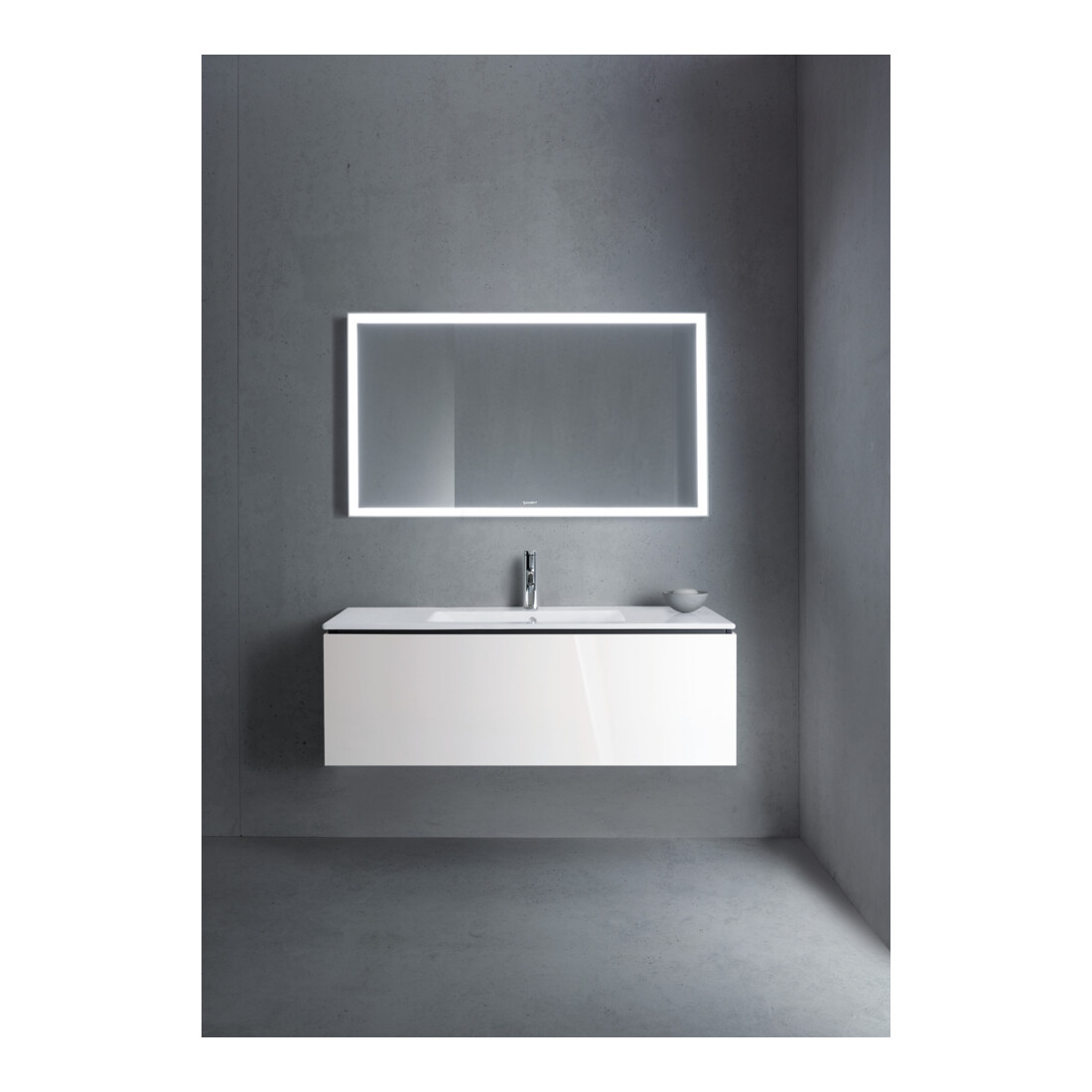 Duravit Meuble sous-lavabo L-Cube 122x48,1cm, blanc brillant, 1 tiroir, suspendu