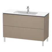 Duravit Meuble sous lavabo L-Cube 122x48,1cm, lin, 2 tiroirs, sur pied-1