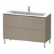 Duravit Meuble sous lavabo L-Cube 122x48,1cm, lin, 2 tiroirs, sur pied