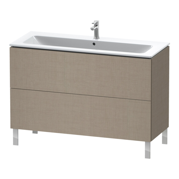 Duravit Meuble sous lavabo L-Cube 122x48,1cm, lin, 2 tiroirs, sur pied