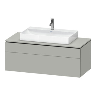 Duravit Meuble sous lavabo L-Cube 122x55 cm, blanc mat, 1 porte, 1 tiroir, suspendu