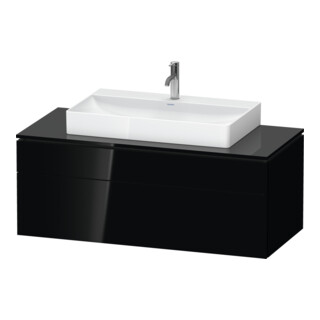 Duravit Meuble sous lavabo L-Cube 122x55 cm, gris, 1 tiroir, 1 coulissant, suspendu