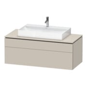 Duravit Meuble sous lavabo L-Cube 122x55 cm, T m, 1 tiroir, 1 coulissant, suspendu