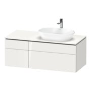 Duravit Meuble sous-lavabo L-Cube 122x55x48,2cm, AS R, blanc brillant, 1 porte, système coulissant