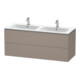 Duravit Meuble sous lavabo L-Cube 129x48,1x55 cm, 2 tiroirs, suspendu, bas. ma-1