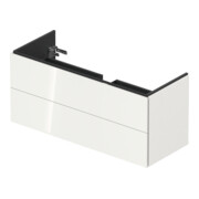 Duravit Meuble sous-lavabo L-Cube 129x48,1x55 cm, 2 tiroirs, suspendu, blanc brillant-4