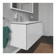 Duravit Meuble sous-lavabo L-Cube 129x48,1x55 cm, 2 tiroirs, suspendu, blanc brillant-5