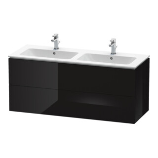 Duravit Meuble sous-lavabo L-Cube 129x48,1x55 cm, 2 tiroirs, suspendu, blanc brillant