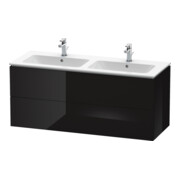 Duravit Meuble sous-lavabo L-Cube 129x48,1x55 cm, 2 tiroirs, suspendu, blanc brillant-1