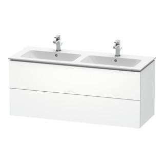 Duravit Meuble sous-lavabo L-Cube 129x48,1x55 cm, 2 tiroirs, suspendu, blanc mat