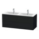 Duravit Meuble sous lavabo L-Cube 129x48,1x55 cm, 2 tiroirs, suspendu, blanc œuf-1