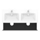 Duravit Meuble sous lavabo L-Cube 129x48,1x55 cm, 2 tiroirs, suspendu, graph ma